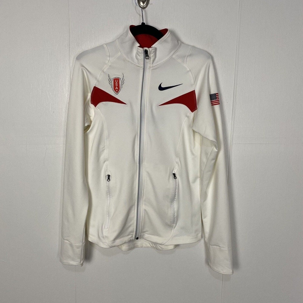 Nike Olympic Trials Track & Field TEAM ISSUED Zip Up JACKET Youth Size M(8-10)